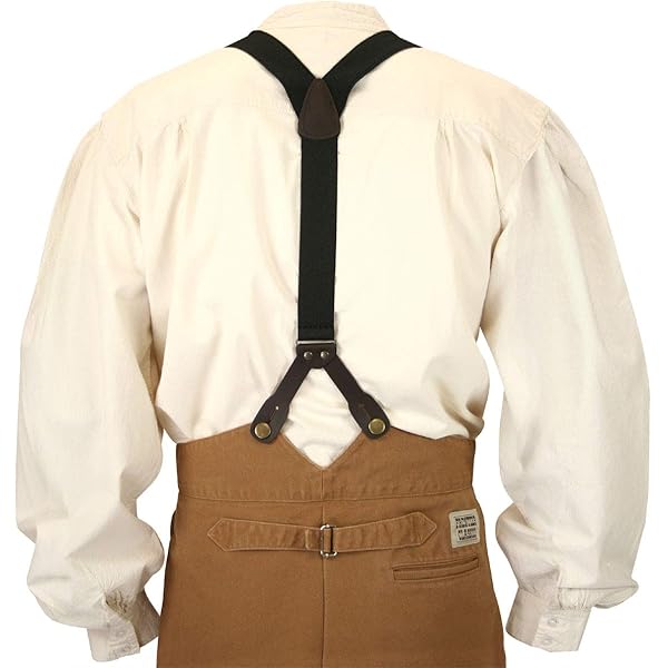 Historical Emporium Men's Cotton 1.375 Inch 1860 X-Back Suspenders